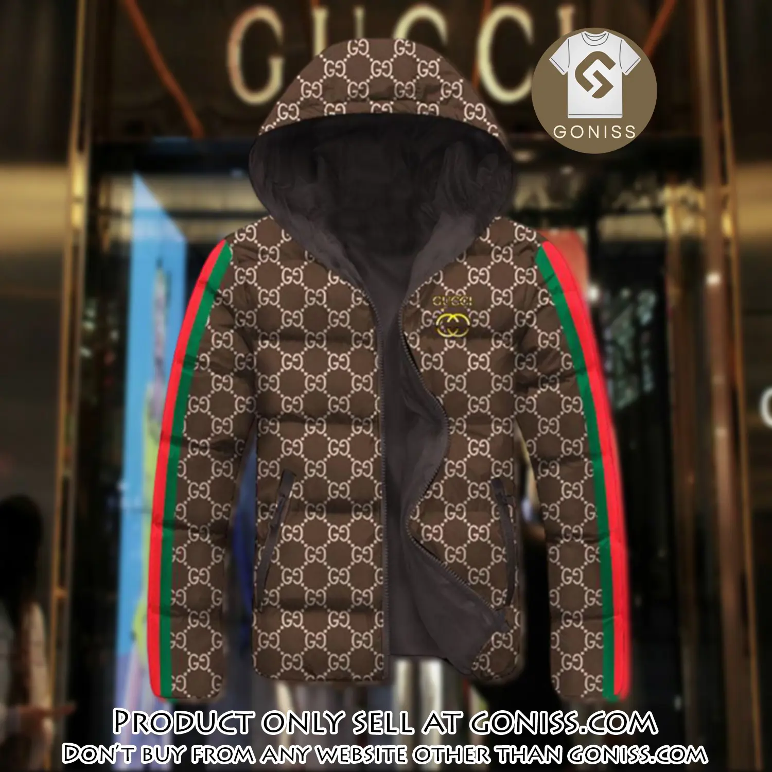 Gucci downfilled coat ultralight down jacket outdoor jacket warm outwear dfj1011 gn0815137